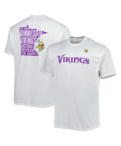 Men's Branded White Minnesota Vikings Big and Tall Hometown Collection Hot Shot T-shirt $23.39 T-Shirts