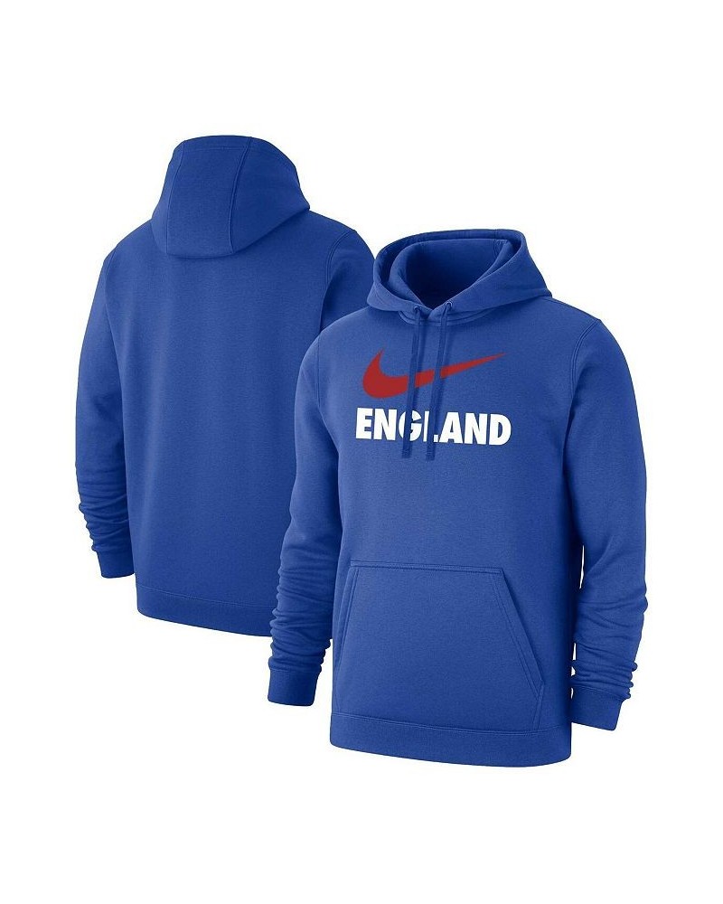 Men's Royal England National Team Lockup Club Pullover Hoodie $43.19 Sweatshirt