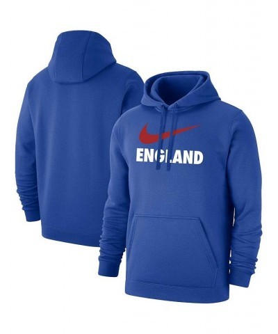 Men's Royal England National Team Lockup Club Pullover Hoodie $43.19 Sweatshirt