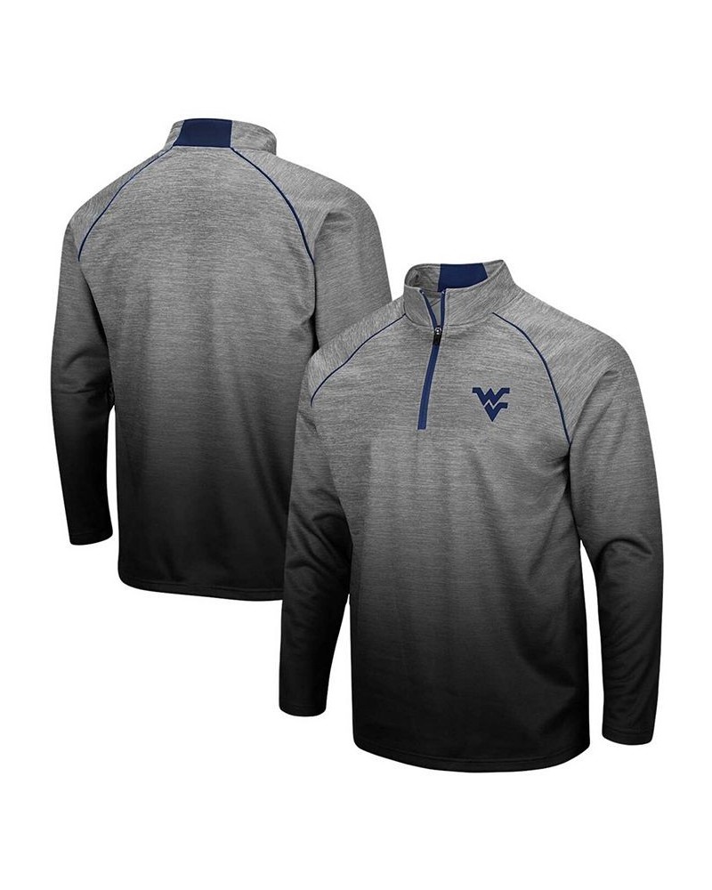 Men's Heathered Gray West Virginia Mountaineers Sitwell Sublimated Quarter-Zip Pullover Jacket $28.70 Sweatshirt