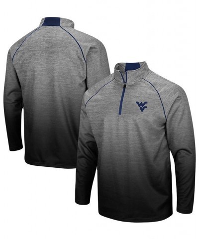 Men's Heathered Gray West Virginia Mountaineers Sitwell Sublimated Quarter-Zip Pullover Jacket $28.70 Sweatshirt