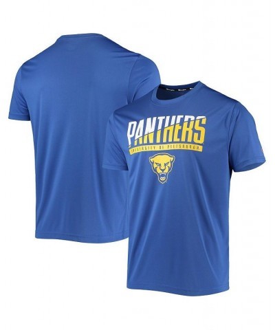 Men's Royal Pitt Panthers Wordmark Slash T-shirt $20.79 T-Shirts