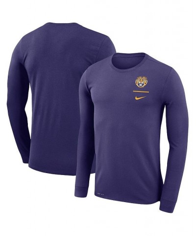 Men's Purple LSU Tigers Logo Stack Legend Performance Long Sleeve T-shirt $24.20 T-Shirts