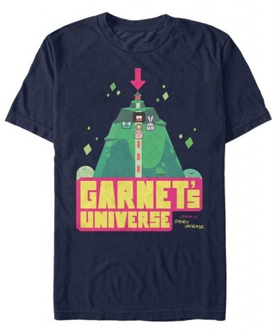 Men's Steven Universe Garnet's Universe Cartoon Short Sleeve T- shirt Blue $17.15 T-Shirts