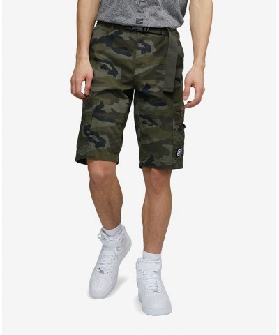 Men's Big and Tall Zippity Do Dah Cargo Shorts with Removable Belt, 2 Piece Set Green $29.92 Shorts