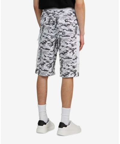 Men's Contrast Cargo Shorts Black $31.28 Shorts