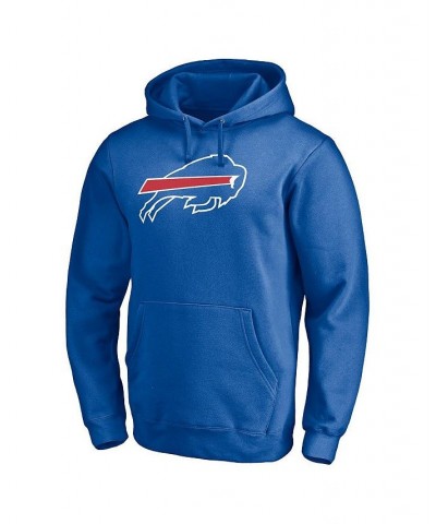 Men's Branded Josh Allen Royal Buffalo Bills Player Icon Name and Number Fitted Pullover Hoodie $35.04 Sweatshirt