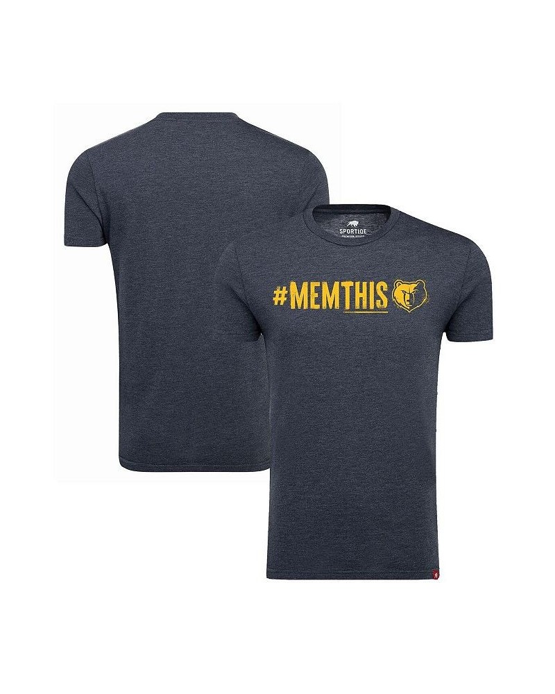 Men's Navy Memphis Grizzlies 2022 NBA Playoffs MEMTHIS Comfy T-shirt $18.00 T-Shirts