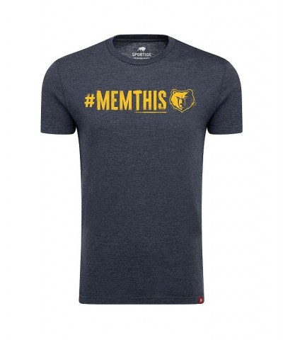 Men's Navy Memphis Grizzlies 2022 NBA Playoffs MEMTHIS Comfy T-shirt $18.00 T-Shirts