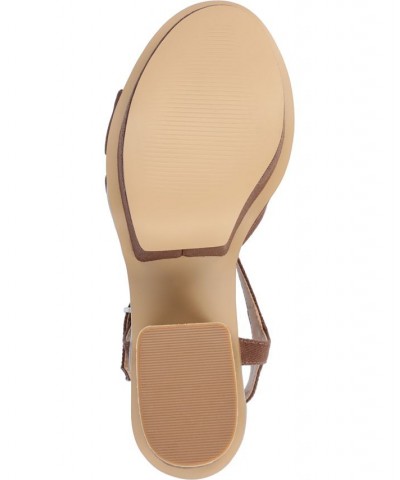 Women's Garner Platform Sandal Brown $51.70 Shoes