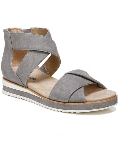 Zoom Strappy Sandals Gray $36.90 Shoes