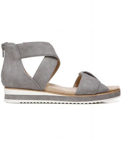 Zoom Strappy Sandals Gray $36.90 Shoes