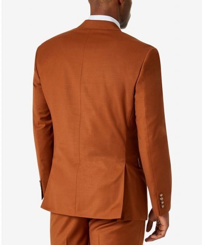 Men's Classic-Fit Wool Blend Suit Jacket Brown $79.20 Suits