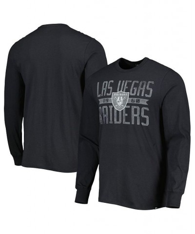 Men's Black Las Vegas Raiders Brand Wide Out Franklin Long Sleeve T-shirt $16.80 T-Shirts