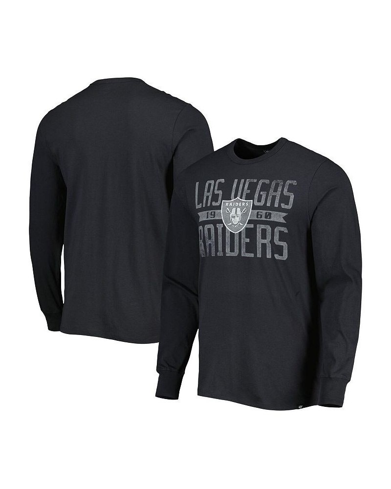 Men's Black Las Vegas Raiders Brand Wide Out Franklin Long Sleeve T-shirt $16.80 T-Shirts