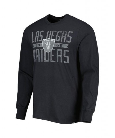 Men's Black Las Vegas Raiders Brand Wide Out Franklin Long Sleeve T-shirt $16.80 T-Shirts