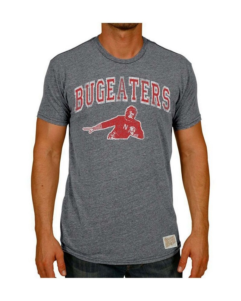 Men's Heather Gray Nebraska Huskers Vintage-Inspired Bugeaters Tri-Blend T-shirt $22.94 T-Shirts