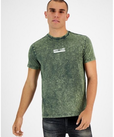 Men's David Acid-Washed Logo Graphic T-Shirt Brown $33.75 T-Shirts