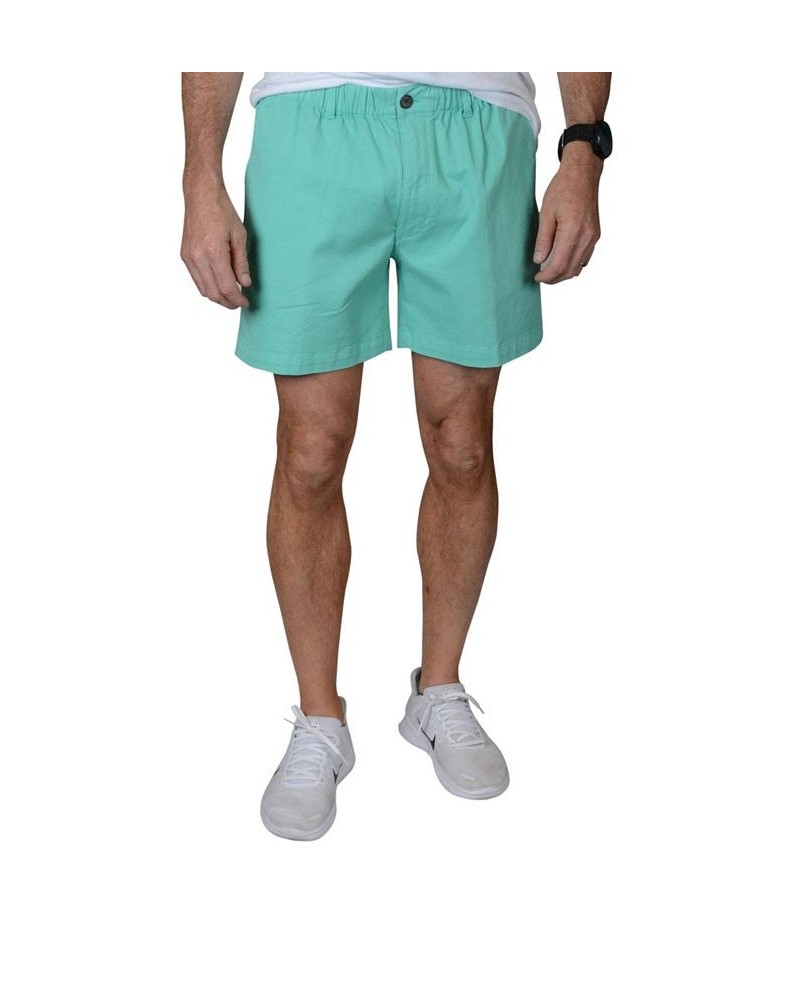 Men's Elastic Waist Pull-On 5.5" Shorts Aqua $36.14 Shorts