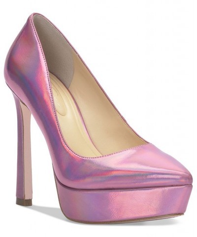 Women's Jariah Pointed-Toe Platform Pumps Pink $51.48 Shoes