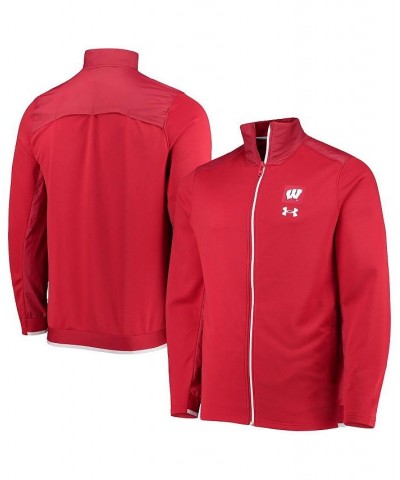 Men's Red Wisconsin Badgers 2021 Sideline Command Full-Zip Jacket $45.08 Jackets