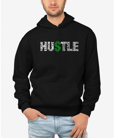 Men's Word Art Hustle Hooded Sweatshirt Black $31.79 Sweatshirt