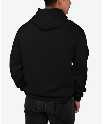 Men's Word Art Hustle Hooded Sweatshirt Black $31.79 Sweatshirt