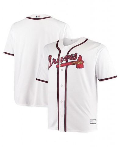 Men's White Atlanta Braves Big and Tall Replica Team Jersey $32.70 Jersey