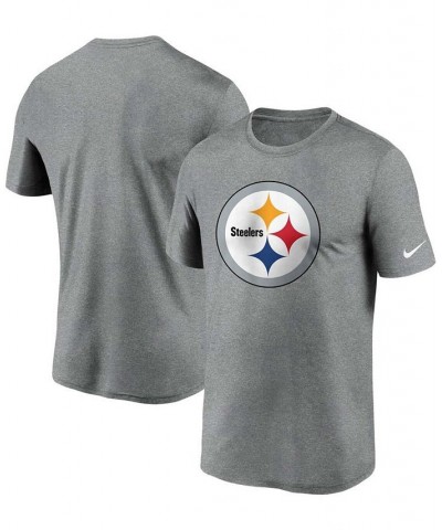 Men's Heather Charcoal Pittsburgh Steelers Logo Essential Legend Performance T-shirt $23.00 T-Shirts