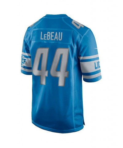 Men's Dick LeBeau Blue Detroit Lions Game Retired Player Jersey $65.80 Jersey