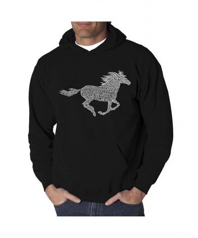 Men's Word Art Hoodie - Mustang Black $30.00 Sweatshirt