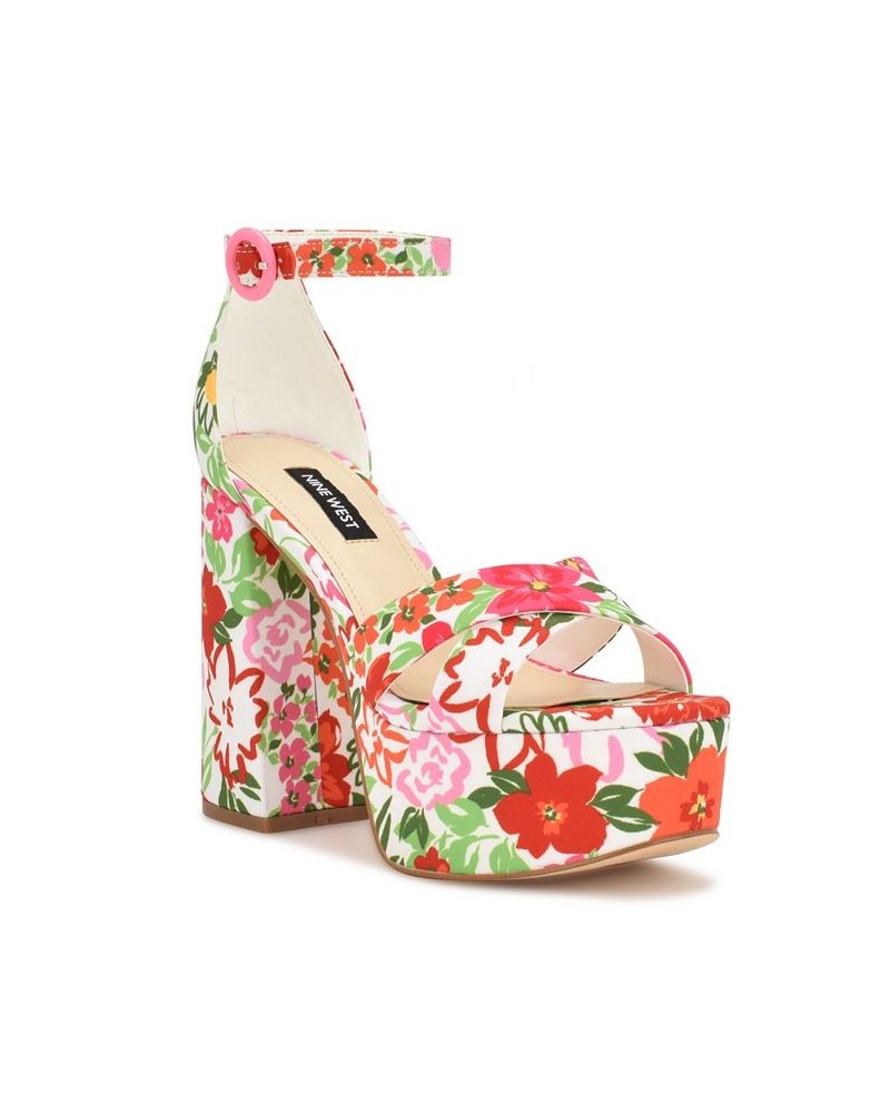 Women's Willie Block Heel Platform Dress Sandals Multi $59.50 Shoes