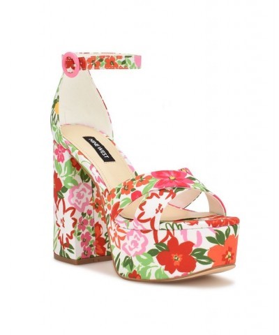 Women's Willie Block Heel Platform Dress Sandals Multi $59.50 Shoes