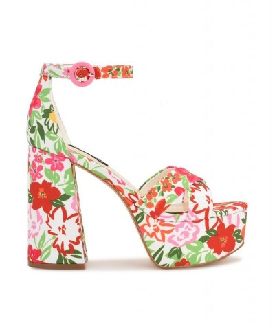 Women's Willie Block Heel Platform Dress Sandals Multi $59.50 Shoes