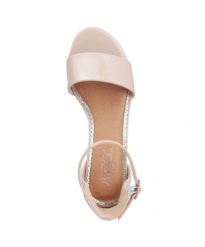 Women's Noelle Low Dress Sandals Nude Patent $26.65 Shoes