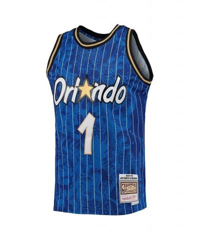 Men's Penny Hardaway Blue Orlando Magic Hardwood Classics 1994-95 Lunar New Year Swingman Jersey $54.53 Jersey