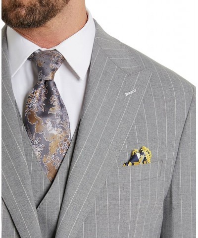 Men's Classic-Fit Pinstripe Suit Gray $134.85 Suits