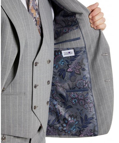 Men's Classic-Fit Pinstripe Suit Gray $134.85 Suits