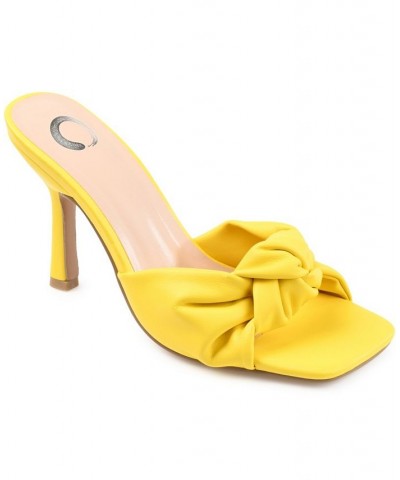 Women's Diorra Knotted Sandals Yellow $38.70 Shoes