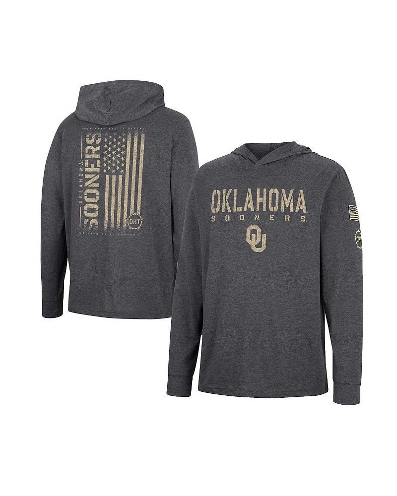 Men's Charcoal Oklahoma Sooners Team OHT Military-Inspired Appreciation Hoodie Long Sleeve T-shirt $32.44 T-Shirts