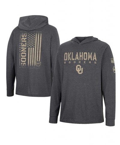 Men's Charcoal Oklahoma Sooners Team OHT Military-Inspired Appreciation Hoodie Long Sleeve T-shirt $32.44 T-Shirts