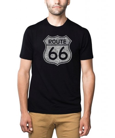 Mens Premium Blend Word Art T-Shirt - Route 66 Black $19.80 T-Shirts