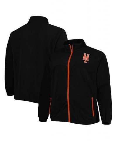 Men's Black New York Mets Polar Big and Tall Full-Zip Jacket $36.00 Jackets