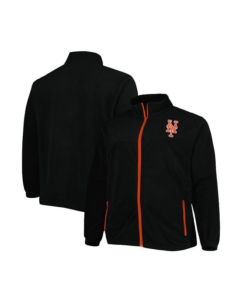 Men's Black New York Mets Polar Big and Tall Full-Zip Jacket $36.00 Jackets