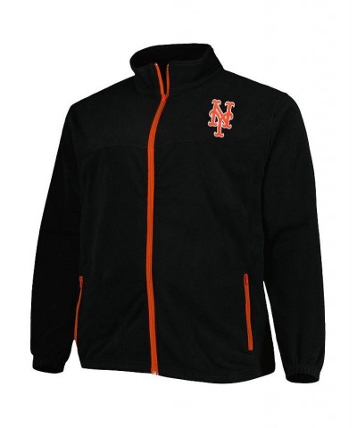 Men's Black New York Mets Polar Big and Tall Full-Zip Jacket $36.00 Jackets