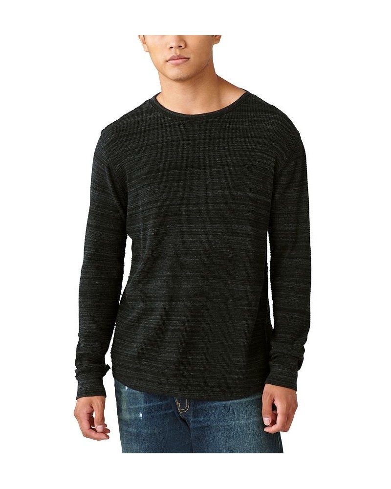 Men's Garment Dye Thermal Crew Neck T-shirt PD01 $24.56 T-Shirts