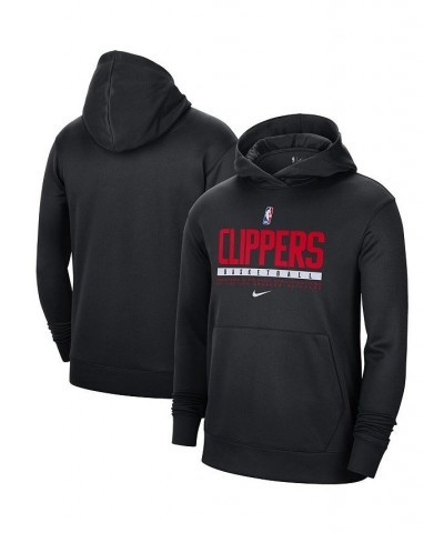 Men's Black LA Clippers Spotlight On Court Practice Performance Pullover Hoodie $38.40 Sweatshirt