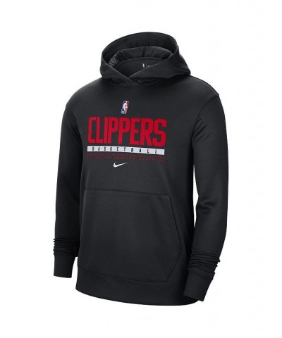 Men's Black LA Clippers Spotlight On Court Practice Performance Pullover Hoodie $38.40 Sweatshirt