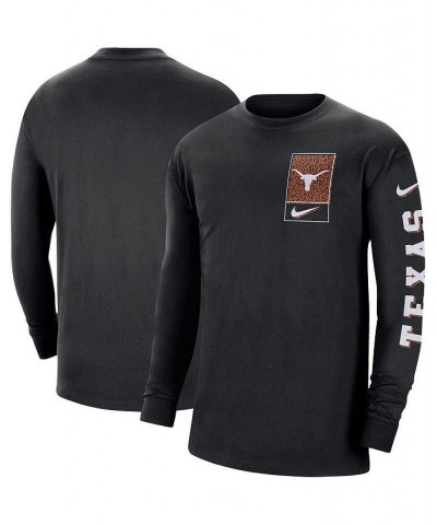 Men's Black Texas Longhorns Seasonal Max90 2-Hit Long Sleeve T-shirt $24.00 T-Shirts