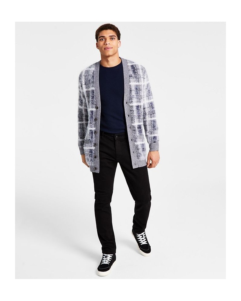 Men's Julio Regular-Fit Plaid Cardigan Blue $12.69 Sweaters